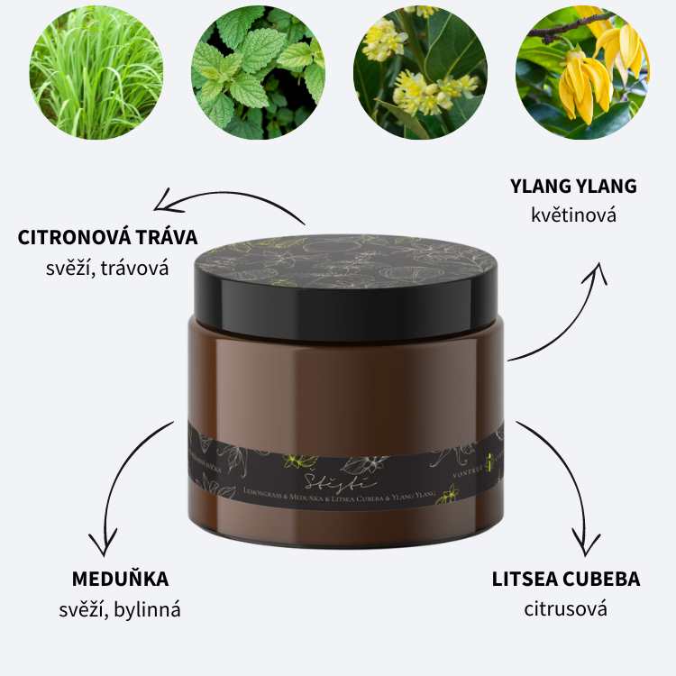 prirodni sojova svicka 500 ml az 75 hodin horeni citronova trava medunka litsea cubeba  ylang ylang vontree candle¨svicka